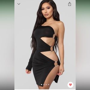 Fashion Nova Oh Mv My Cut Out Mini Dress - Black
